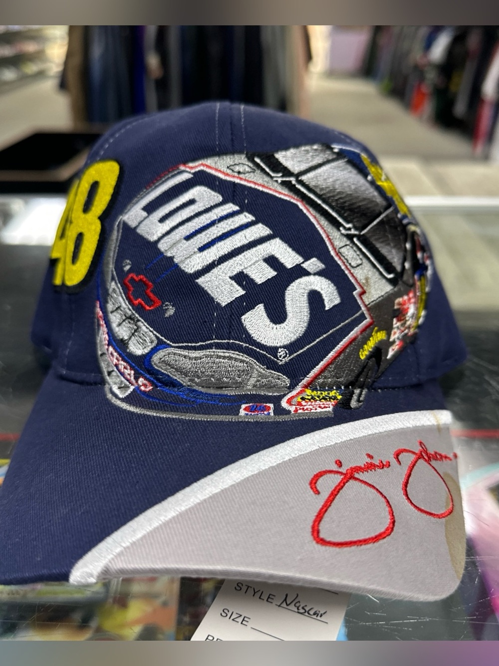 VTG Y2k Racing Champions Nascar Jimmie Johnson #48 Team Lowe's Racing hat Defect
